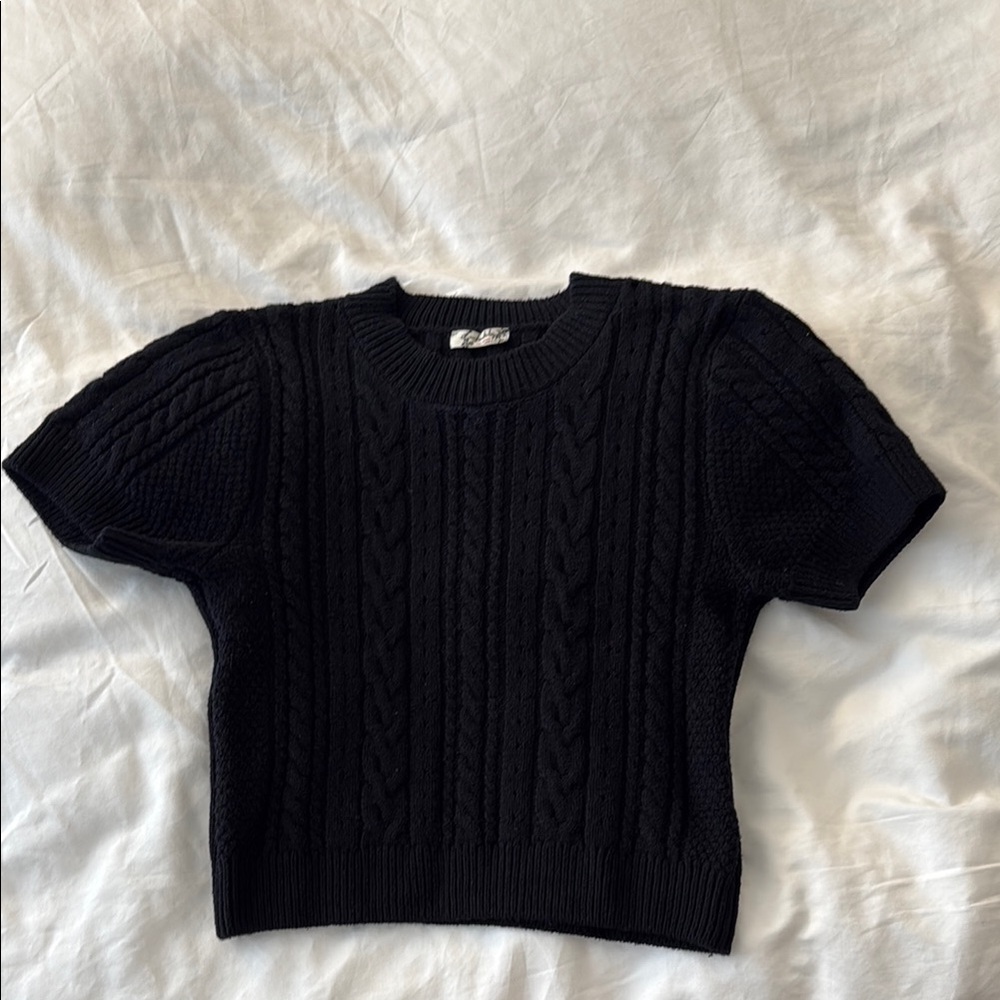 Intimately free people crop knit sweater